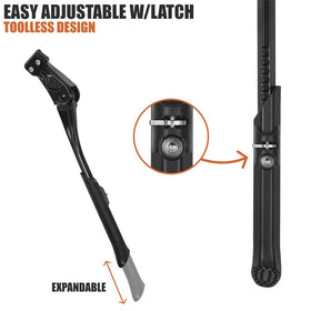 BV kickstand adjustment detail showing length-setting mechanism for fit