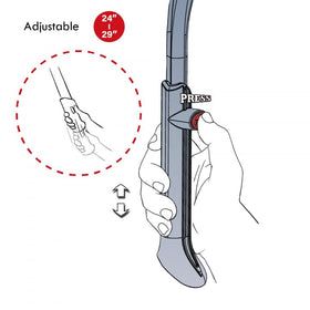 BV kickstand close-up of reinforced plastic sole offering wide contact for stable support
