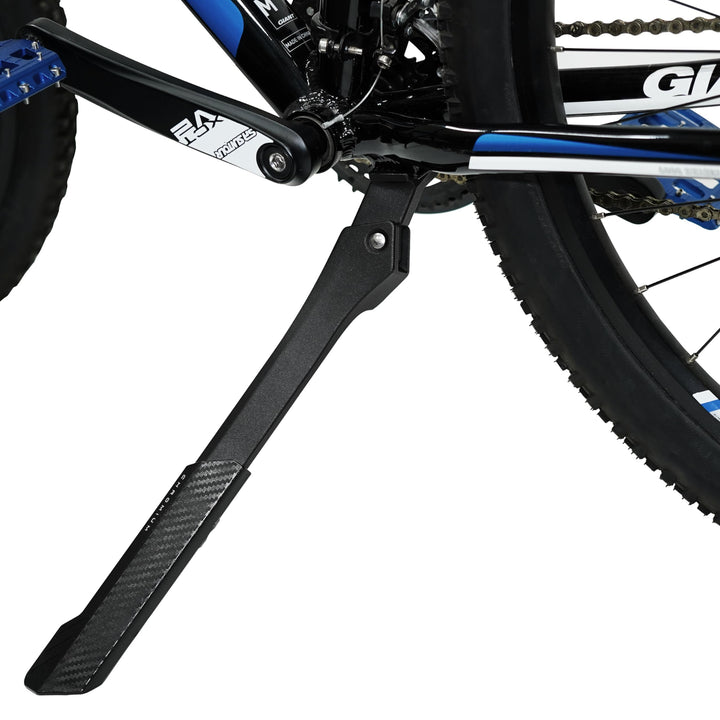 BV kickstand front view showing fit and sleek finish for stable parking