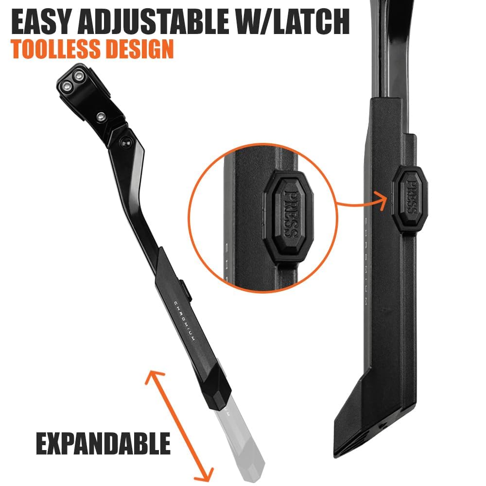 BV detail of height adjustment showing 8-level latch for correct fit
