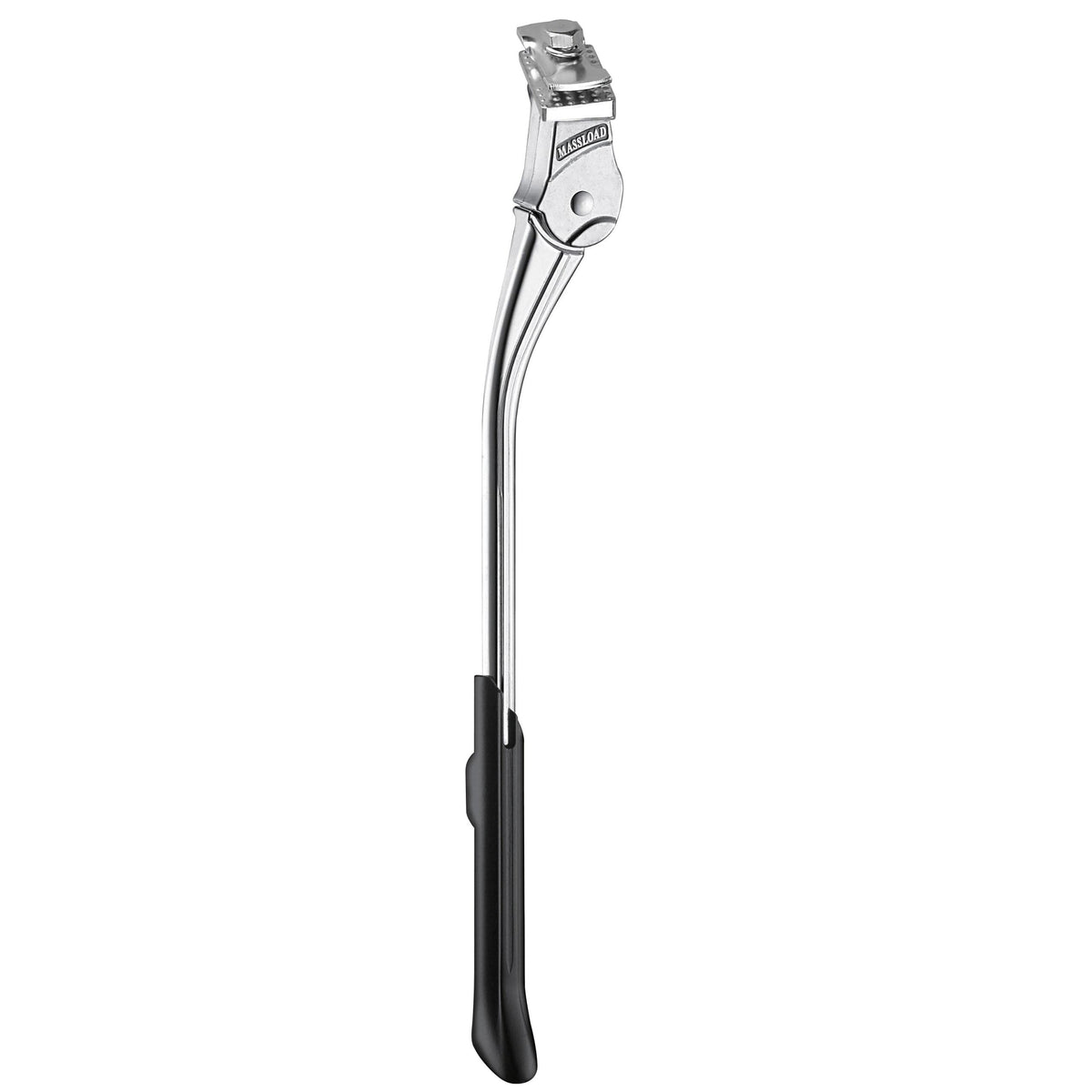 BV kickstand polished silver finish and steel hex bolt detail highlighting anti-tamper security