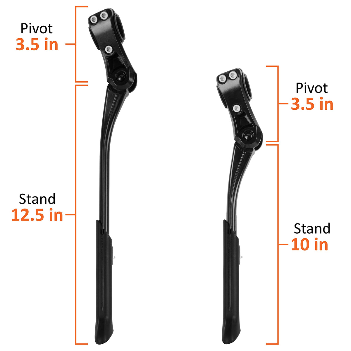 BV kickstand alloy material and ED Black finish highlighting corrosion resistance