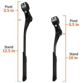 BV kickstand alloy material and ED Black finish highlighting corrosion resistance