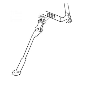 BV kickstand mounted on bike side demonstrating secure rear chainstay fit and stability