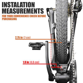 BV kickstand mounted on bike side view showing secure center-frame support