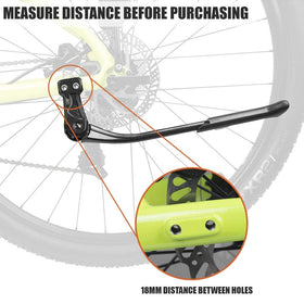 BV kickstand mounted on a mountain bike rear seat area for easy install