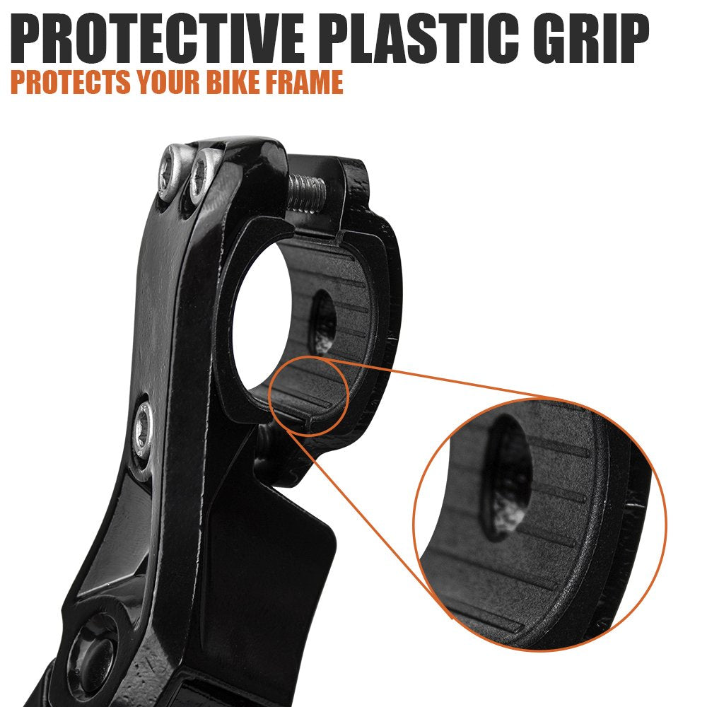 BV kickstand mounted on chain stay side profile demonstrating secure fit