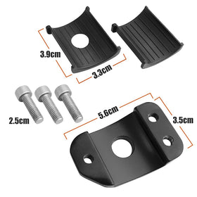 BV kickstand next to ruler showing compact size and lightweight 320 g benefit
