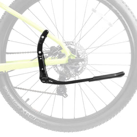 BV kickstand next to ruler for scale showing compact, lightweight design