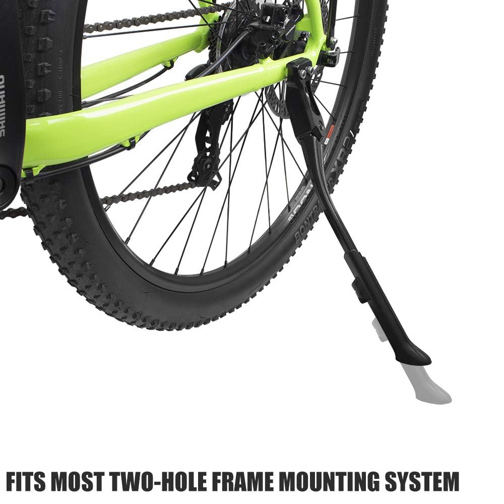 BV kickstand beside ruler size comparison illustrating adjustable length range