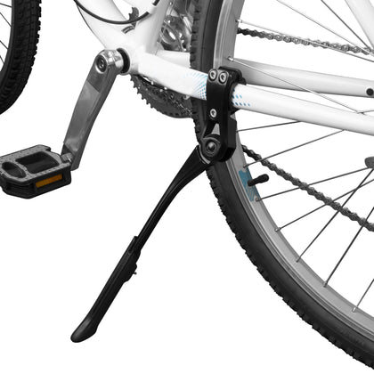 BV rear kickstand front view showing compact alloy design and stable stance