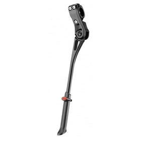 BV rear stand front view showing compact alloy design and stable support