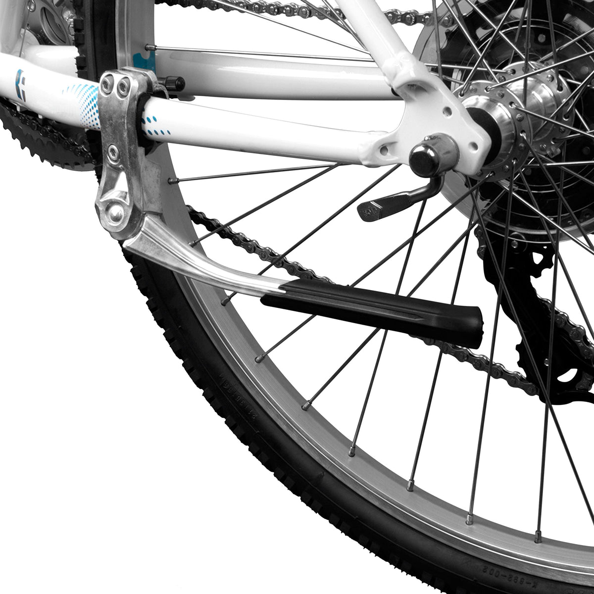 BV scale comparison image showing lightweight 320 g kickstand size