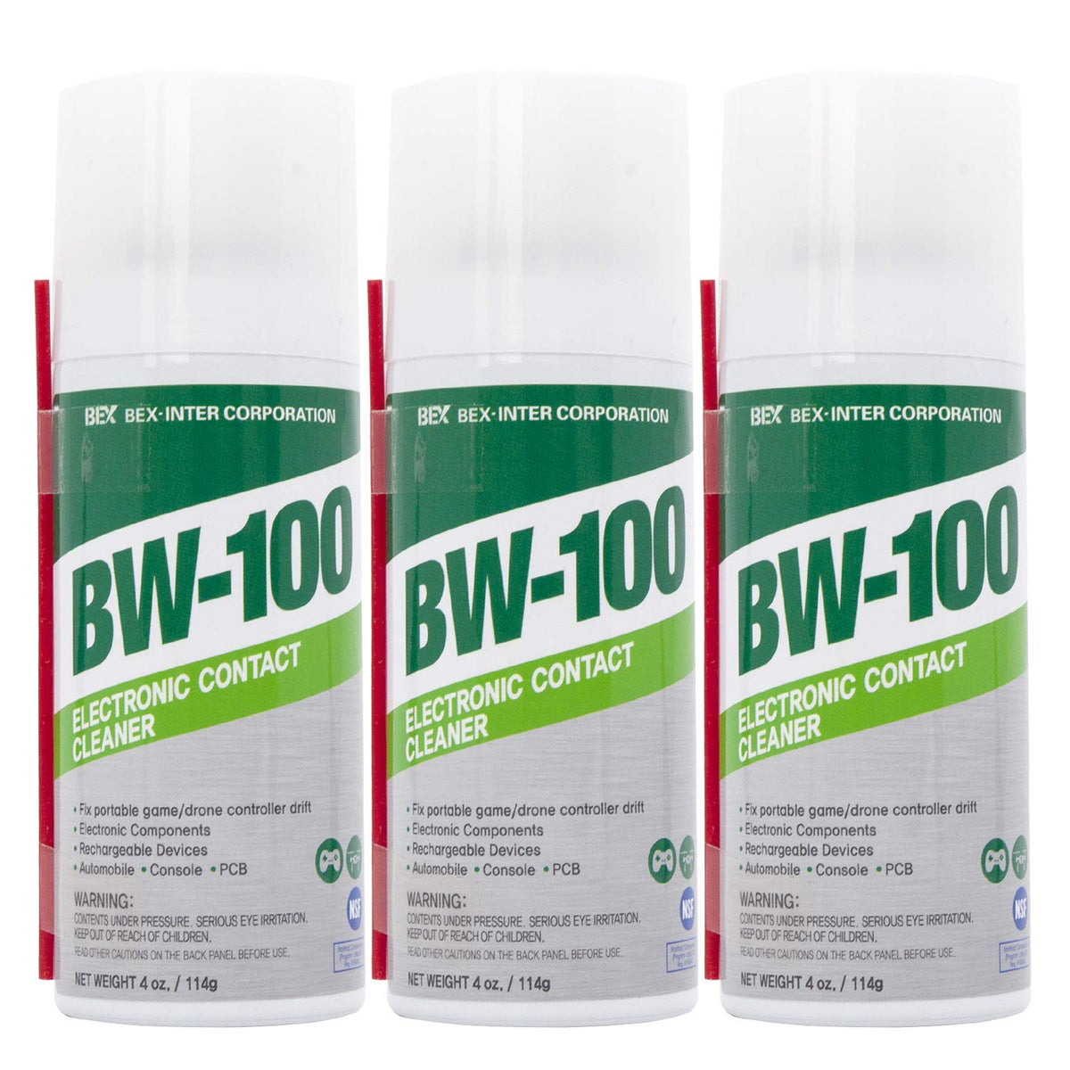BW-100 front can showing product and quick-dry benefit