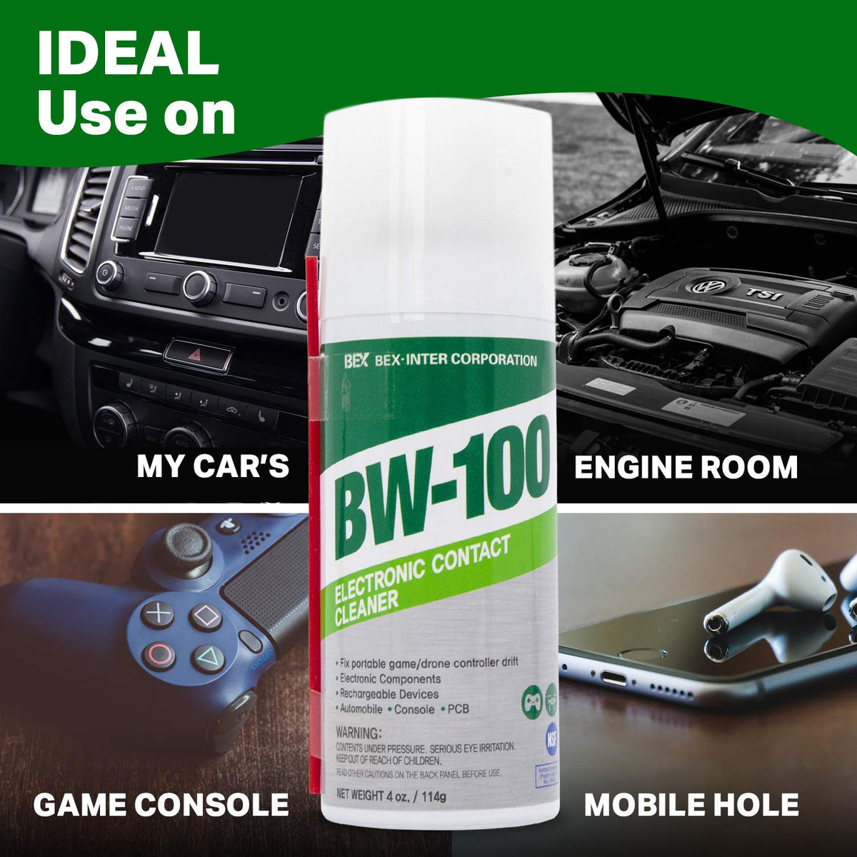 BW-100 cleaning a circuit board restoring contact reliability