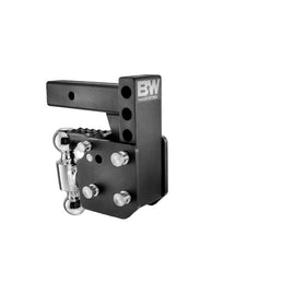 B&W stainless steel adjustment pins detail for easy, tool-free height changes