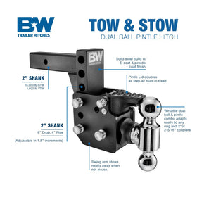 B&W pintle lid folded down as treaded step demonstrating secure stow and grip