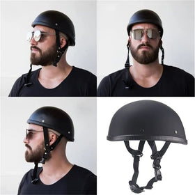 BwondMand helmet side profile highlighting retro silhouette and DOT-approved build benefit