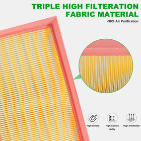 BX-Good engine filter close-up showing pleated media and sealing edge to protect intake performance