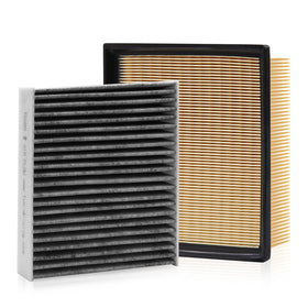 BX-Good front packaging showing both cabin and engine filters, quick maintenance benefit