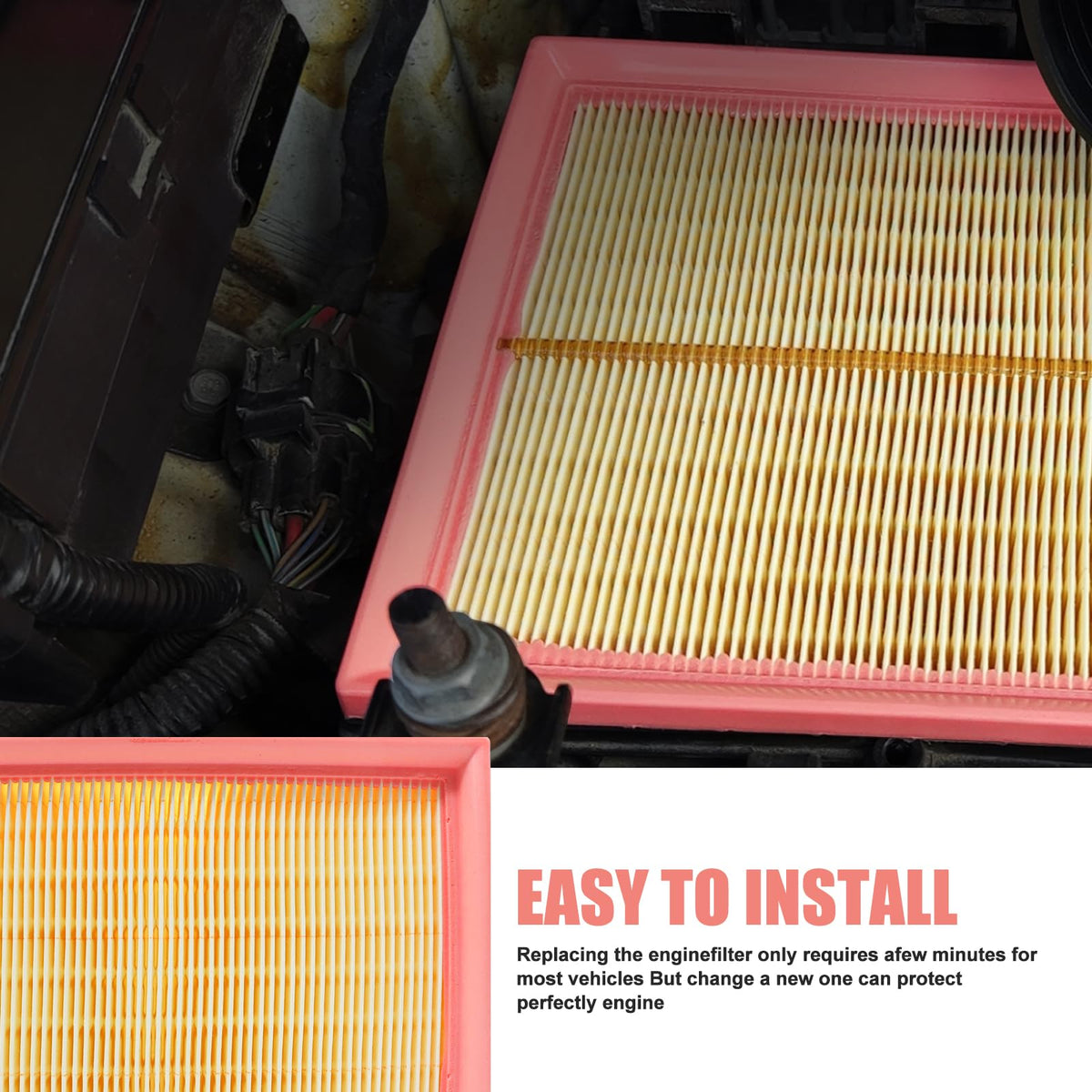 BX-Good filters side-by-side with ruler showing exact fit for Toyota Highlander