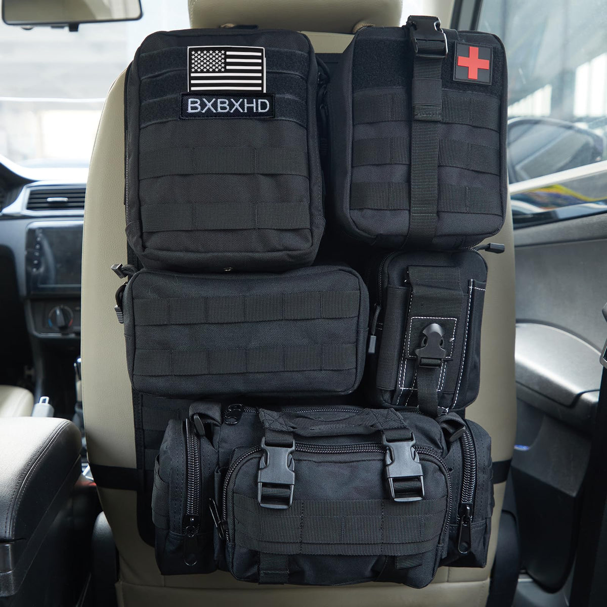 BXBXHD front panel view showing organized pockets and quick access benefit