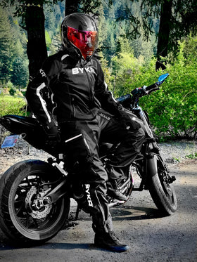 BYKR closeup of removable knee and hip armor for impact protection
