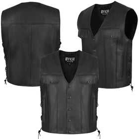 BYKR lifestyle urban cafe setting on model showing versatility benefit: effortless style