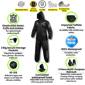 BYKR reflective striping detail on jacket and pants enhances safety in low light