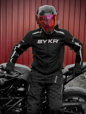 BYKR ventilation zip detail demonstrating adjustable airflow for cooler riding comfort