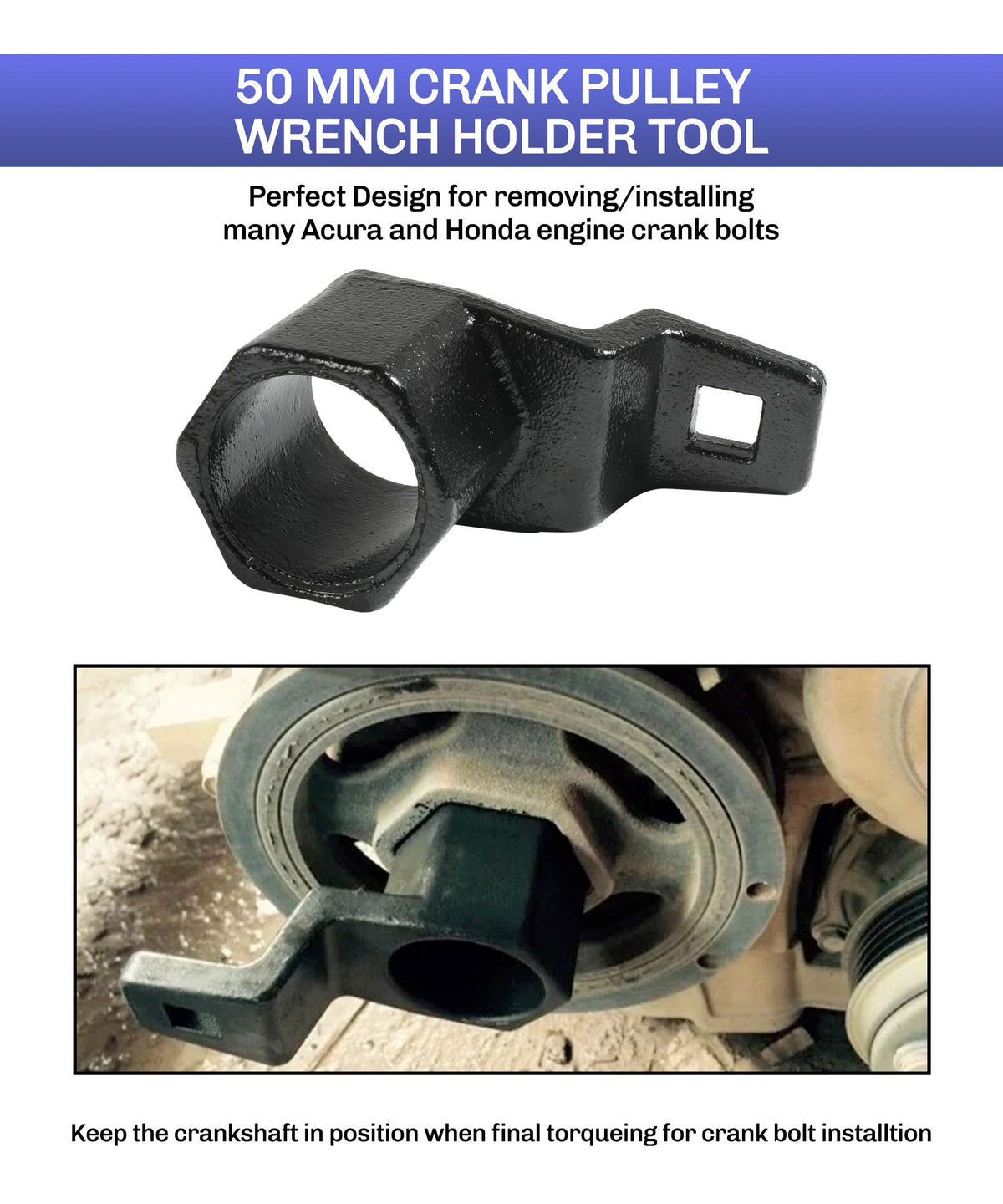 bylikeho 19mm harmonic balancer sleeve close-up highlighting deep counterweight for greater torque