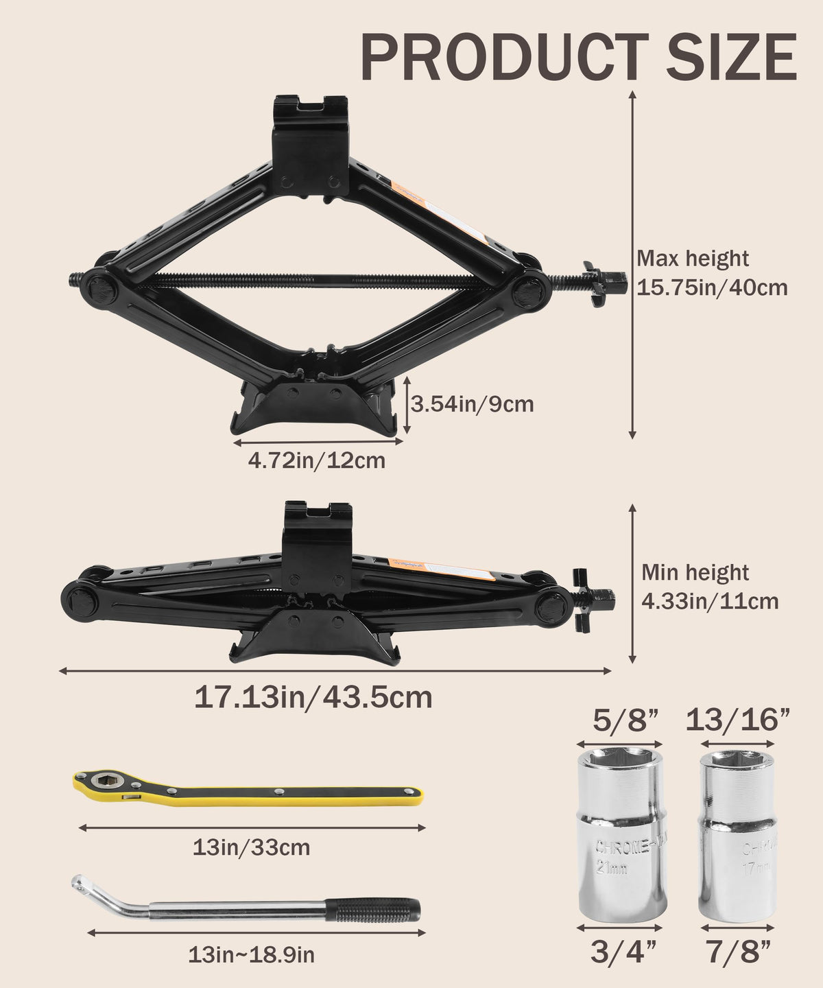 bylikeho close-up of scissor jack mechanism demonstrating sturdy construction