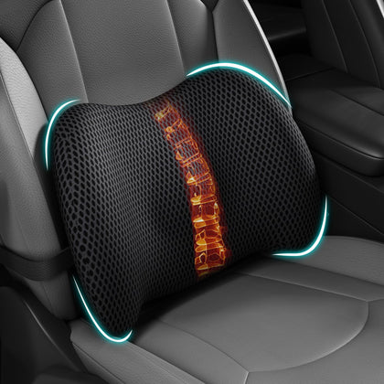 BYMECOST front view of lumbar cushion showing ergonomic shape and comfortable support