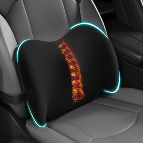 BYMECOST front view of lumbar pillow showing ergonomic contour and support benefits