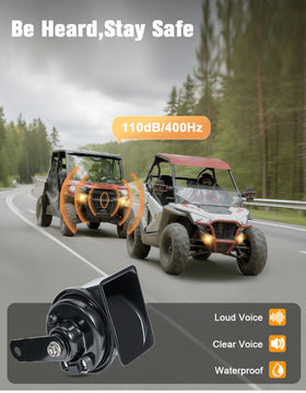 BystralX turn signals installed on UTV side, enhances road and trail visibility