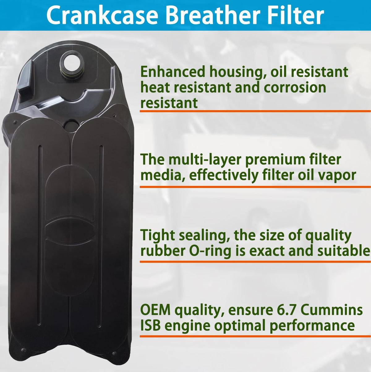 BZANPAR filter installed on engine demonstrating direct-fit compatibility and reliability