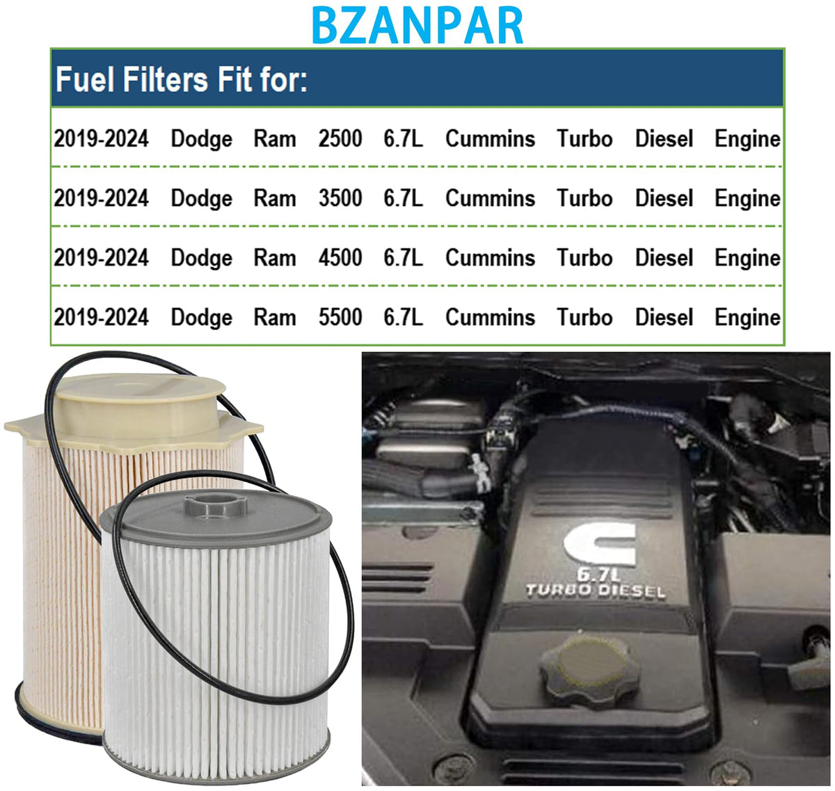 BZANPAR close-up of filter media layers demonstrating high-efficiency filtration