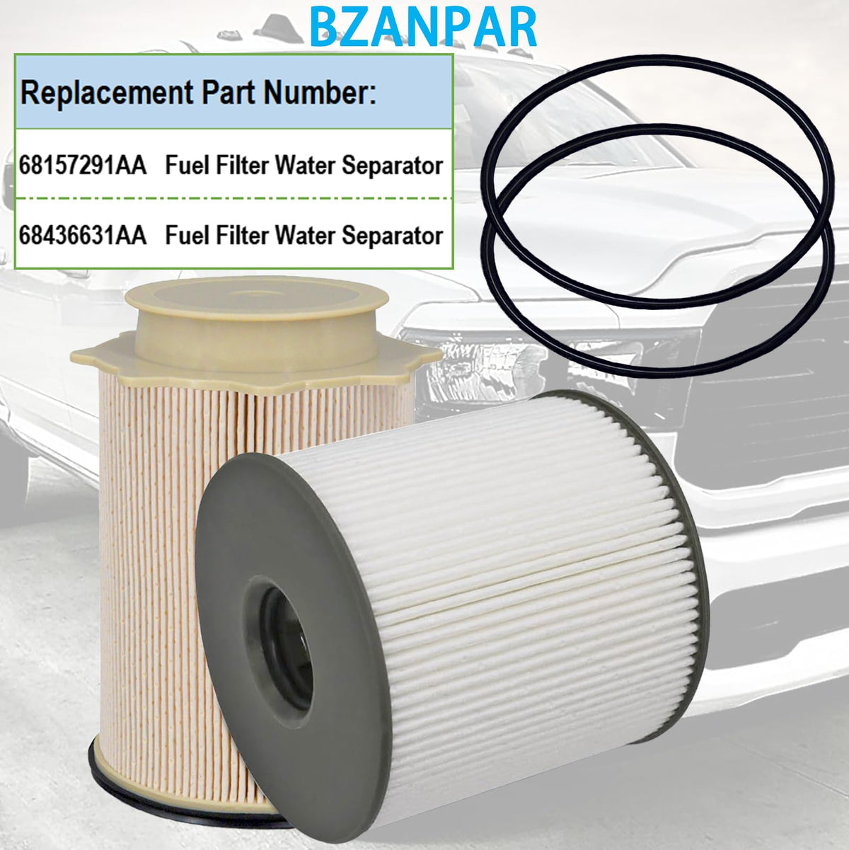 BZANPAR installed under Ram hood illustrating vehicle compatibility and fit
