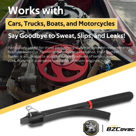 Bzcovac rubber-coated handle close-up for comfortable grip and control
