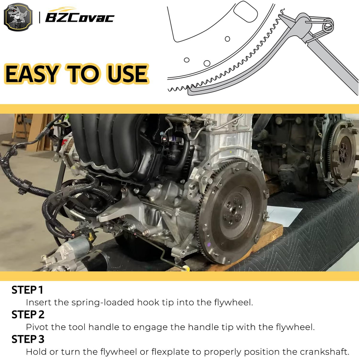 Bzcovac folded for storage highlighting space-saving portability