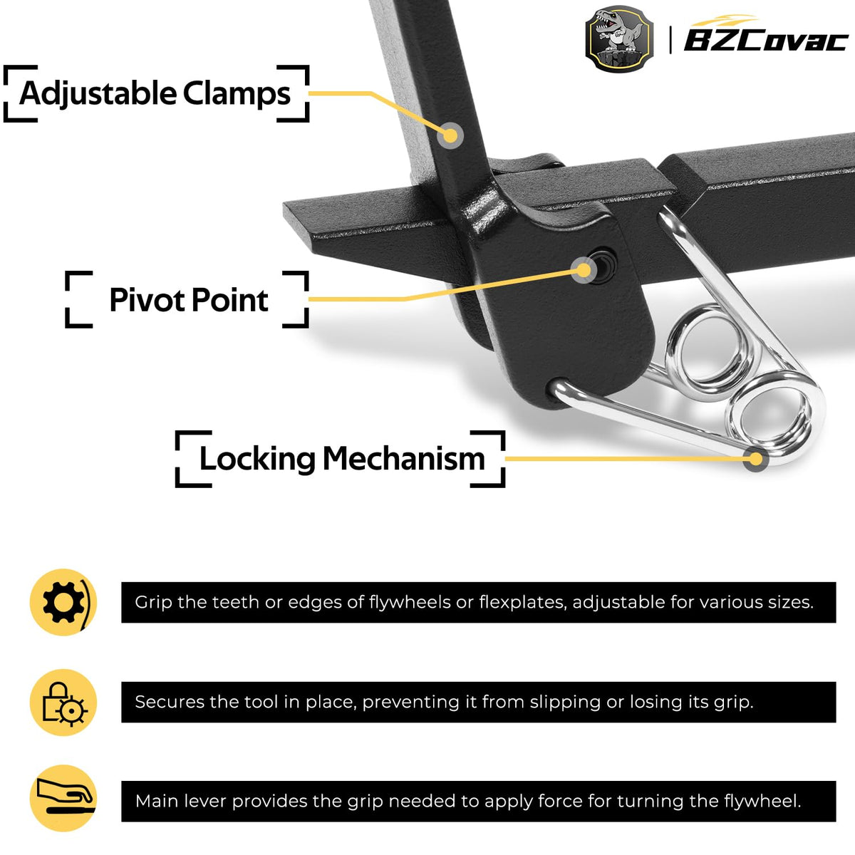Bzcovac in use rotating a flywheel to position engine precisely