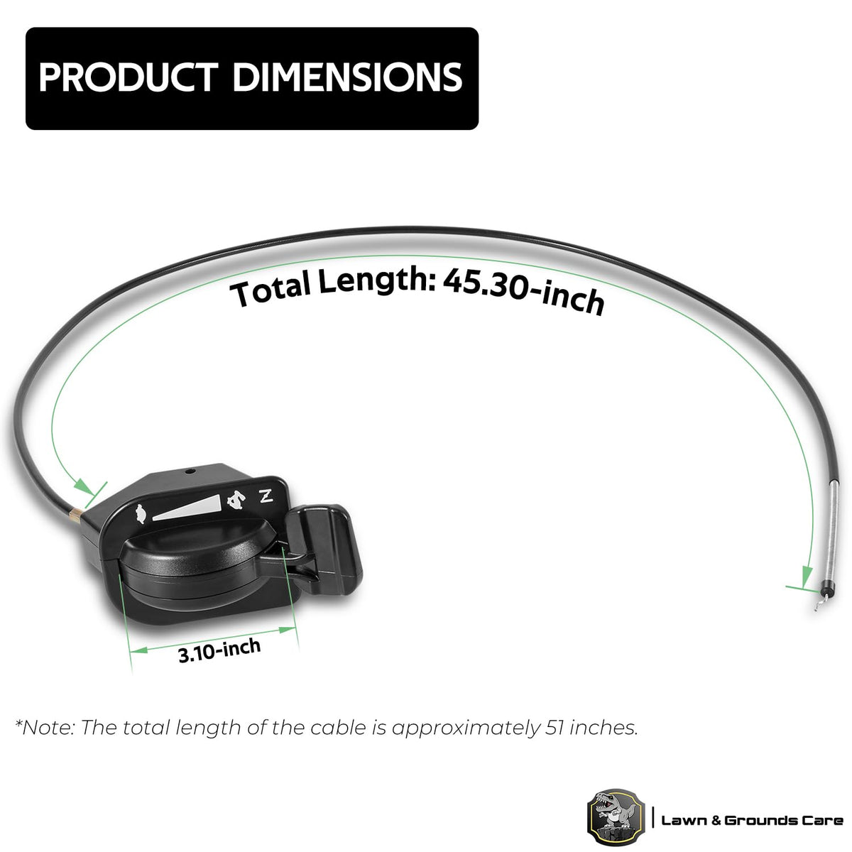 Bzcovac cable beside ruler showing accurate length for correct fit