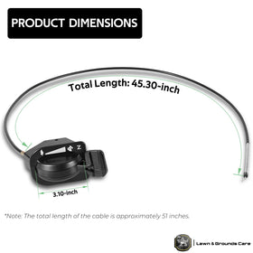 Bzcovac cable beside ruler showing accurate length for correct fit