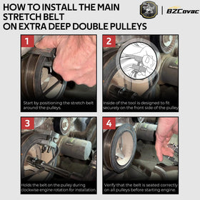 Bzcovac installed holding belt in place while engine is rotated