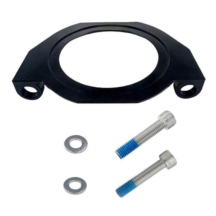 BZP front crank seal guard front view showing fit and protection