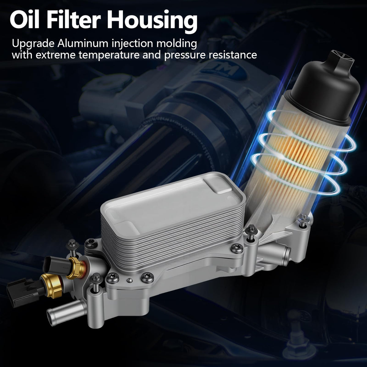 B.ZSSY oil filter adapter interface demonstrating correct filter fitment benefit