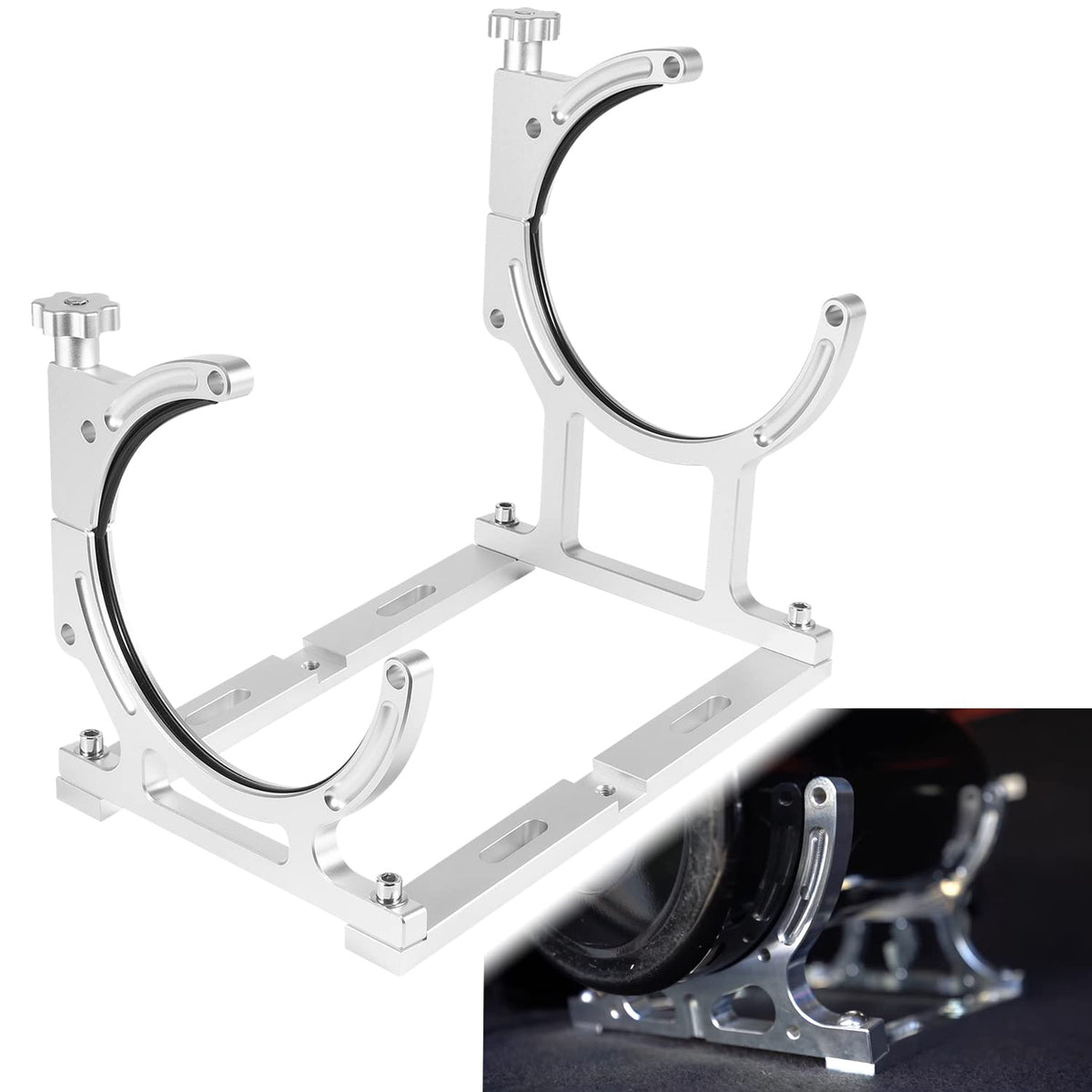 Bzsunway front view of billet aluminum bracket showing secure mount benefit