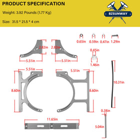 Bzsunway bracket next to 10 lb bottle illustrating correct size fit