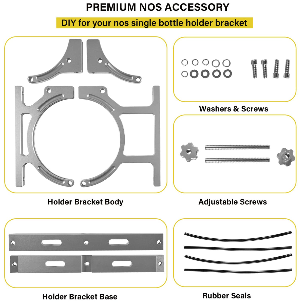 Bzsunway wing nuts and hardware kit organized for quick DIY installation