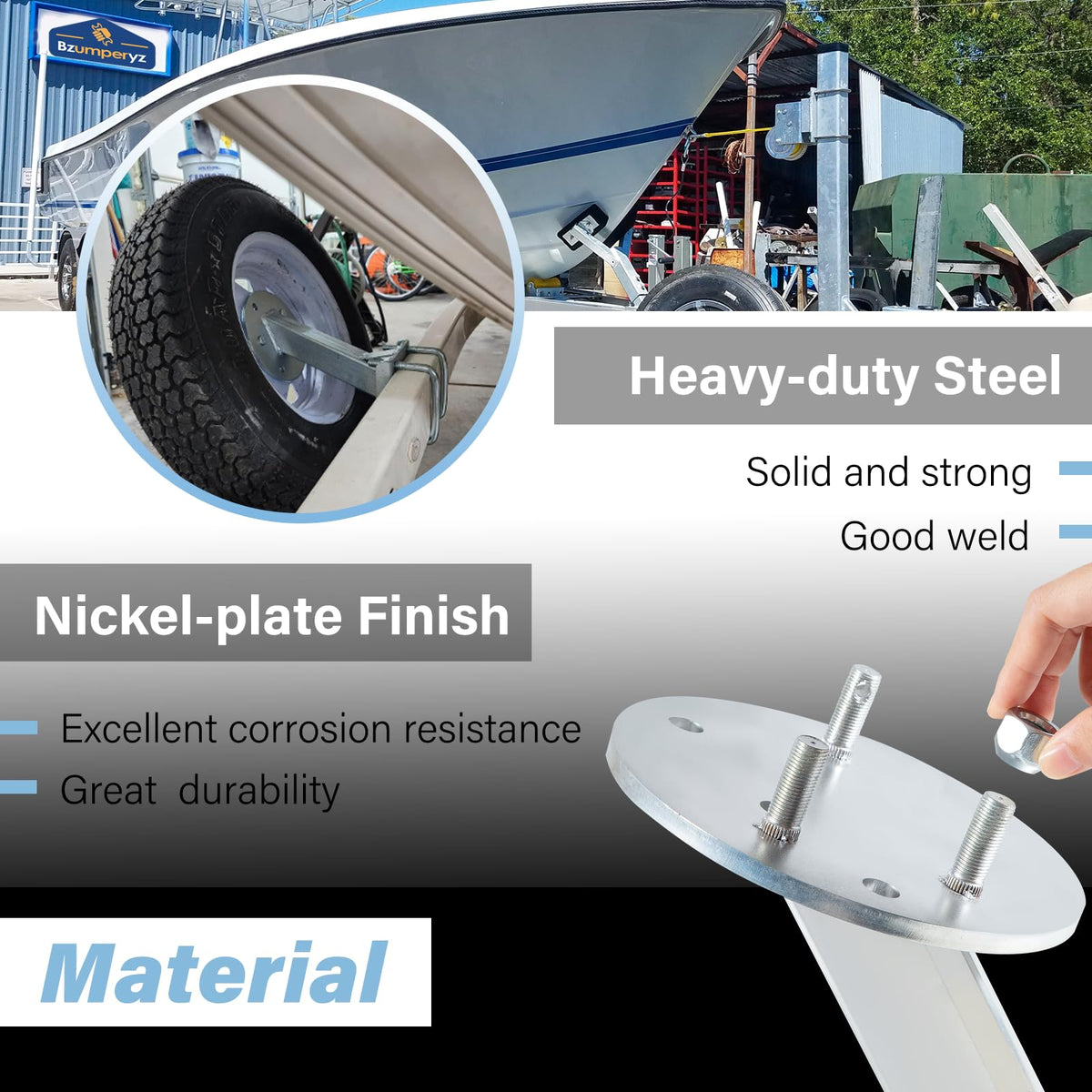Bzumperyz mounted on a 3-inch trailer frame illustrating straightforward fitment